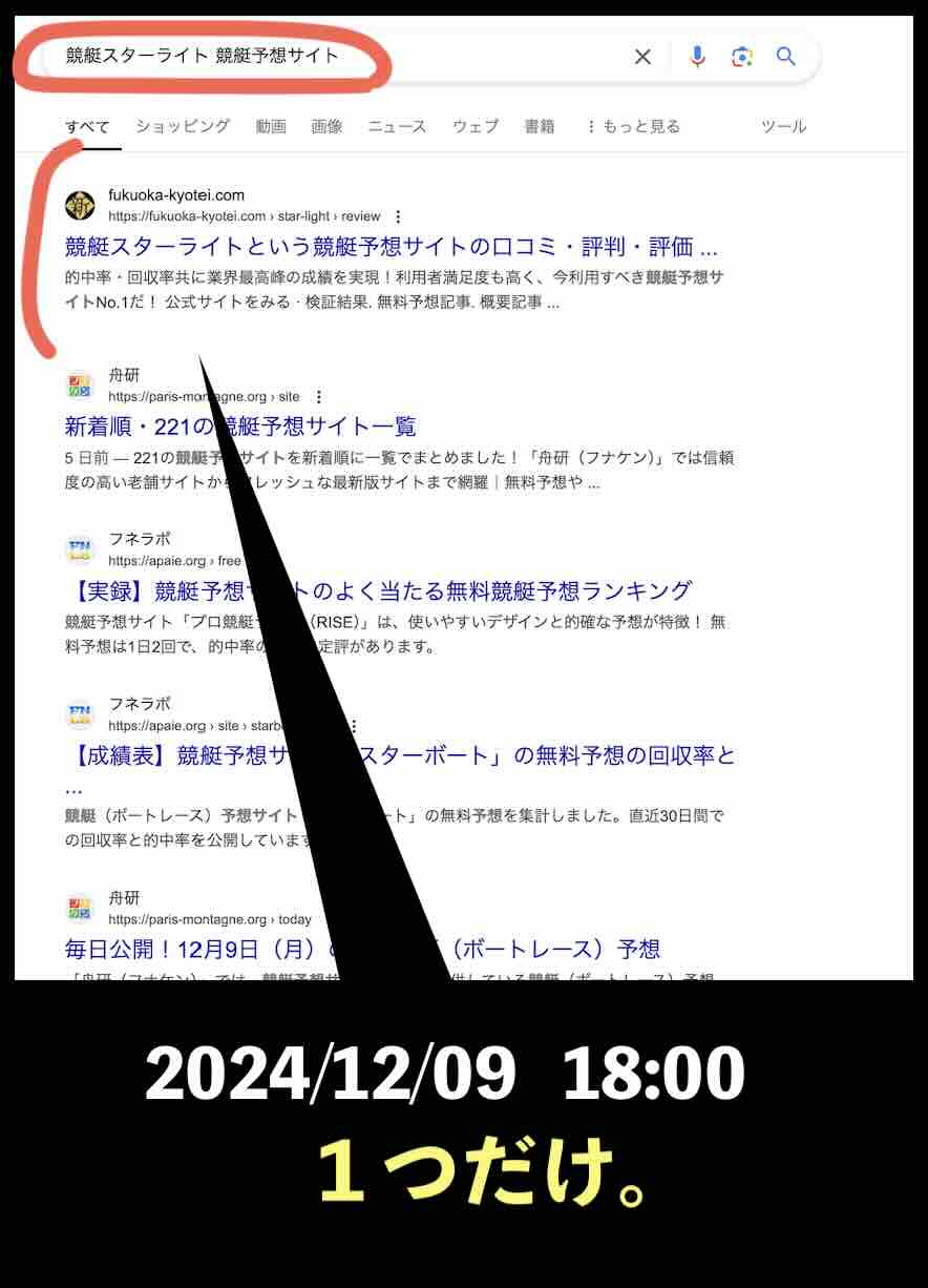 競艇スターライトの情報検索結果
